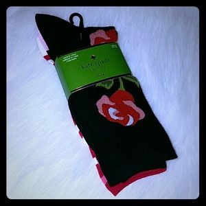 Kate spade black Rose socks
